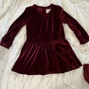 Just one you by Carters Baby girl Velour dress with diaper cover 24 months
